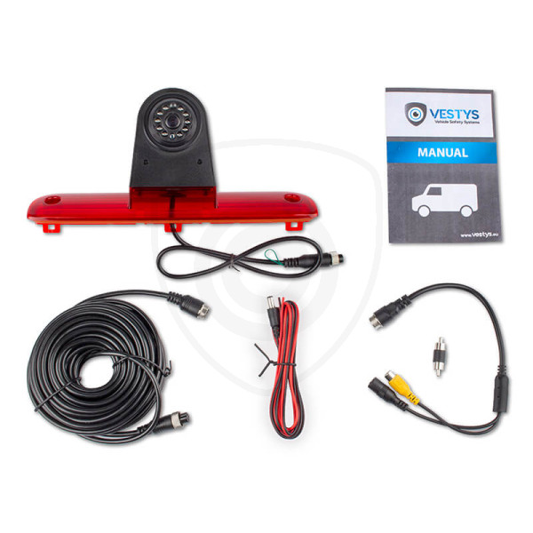Inhoud van de verpakking van de achteruitrijcamera voor Toyota Proace Max Inhoud van de verpakking van de achteruitrijcamera voor Toyota Proace Max
