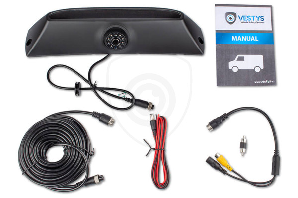 Inhoud van de verpakking van de achteruitrijcamera voor de Iveco Daily 4 en 5 Inhoud van de verpakking van de achteruitrijcamera voor de Iveco Daily 4 en 5