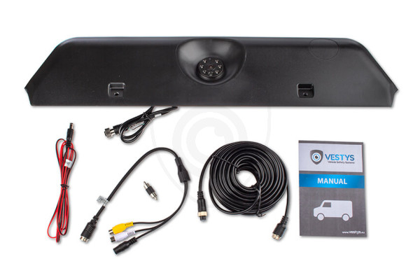 Inhoud van de verpakking van de achteruitrijcamera voor de Iveco Daily 6 Inhoud van de verpakking van de achteruitrijcamera voor de Iveco Daily 6