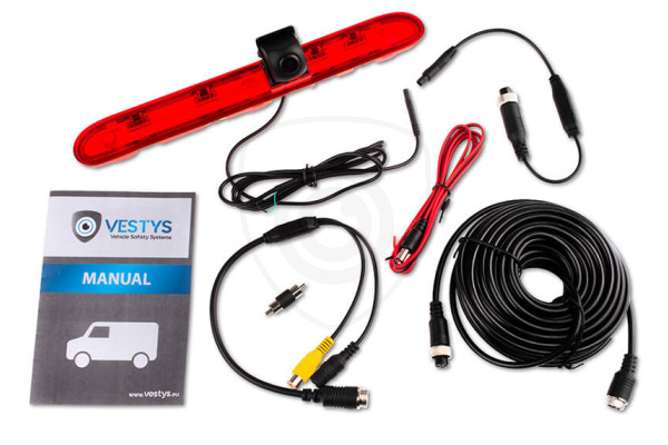 Inhoud van de verpakking van de achteruitrijcamera voor de Fiat Ulysse en Scudo Inhoud van de verpakking van de achteruitrijcamera voor de Fiat Ulysse en Scudo