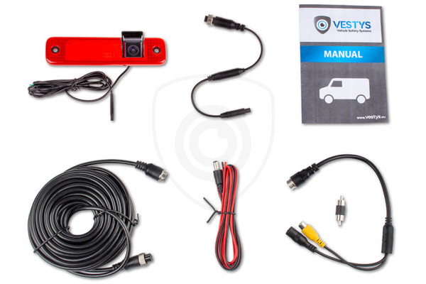 Inhoud van de verpakking van de achteruitrijcamera voor Ford Transit 3 Inhoud van de verpakking van de achteruitrijcamera voor Ford Transit 3