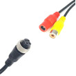 Y-adapter 4-polig vrouwelijk / 1x Cinch vrouwelijk + voeding vrouwelijk