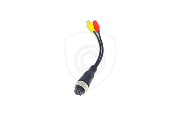 Y-adapter 4-polig vrouwelijk / 1x Cinch vrouwelijk + voeding vrouwelijk