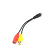 Y-adapter 4-polig vrouwelijk / 1x Cinch vrouwelijk + voeding vrouwelijk