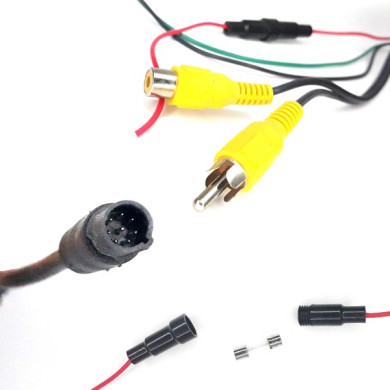 Kabel met zekering voor aansluiting van de monitor