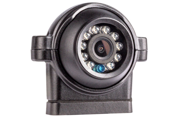 Dodehoekcamera VESTYS ROUND voor vrachtwagens, tractoren, maaidorsers – met ronde stanghouder