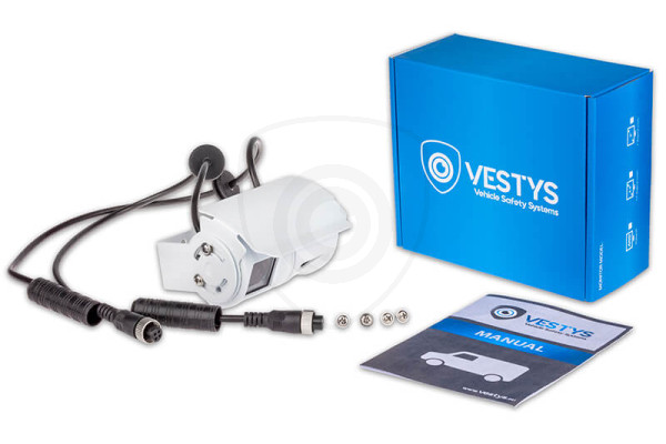 Inhoud van de verpakking van de camera Vestys Duo Inhoud van de verpakking van de camera Vestys Duo