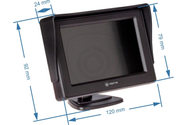 4,3″ staande monitor voor de auto