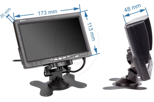 7″ staande monitor in de auto voor Achteruitrijcamera’s