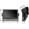Monitor voor bedrijfsvoertuigen VESTYS AHD 9″ Quad