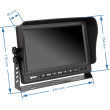 Monitor VESTYS AHD 9″ - 2-kanaals voor bedrijfsvoertuigen