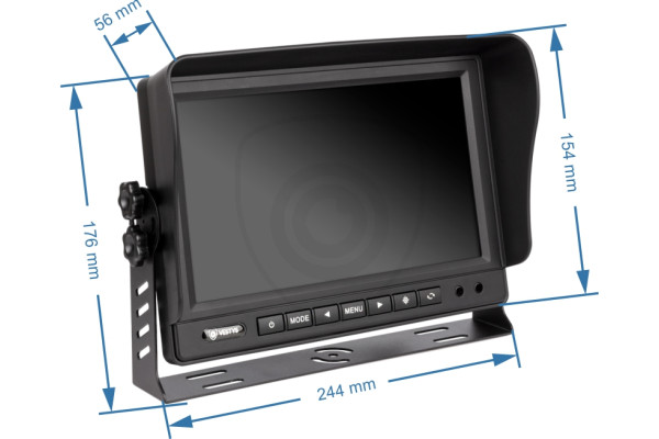 Monitor VESTYS AHD 9″ - 2-kanaals voor bedrijfsvoertuigen