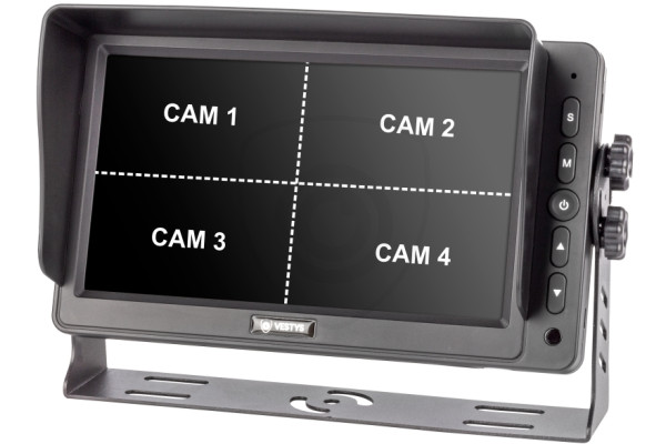 Monitor VESTYS AHD 7″ Quad voor bedrijfsvoertuigen