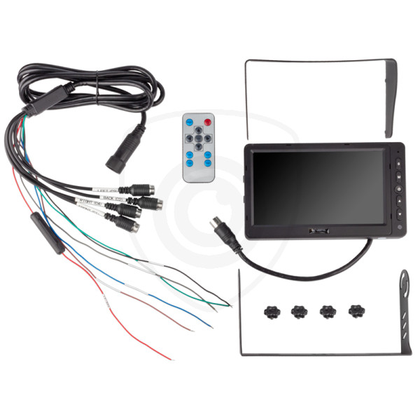 Inhoud van de verpakking van de Vestys AHD 7-inch monitor