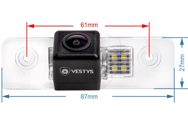 Achteruitrijcamera Škoda Octavia 2 en Roomster, 2004, 2005, 2006, 2007, 2008, 2009