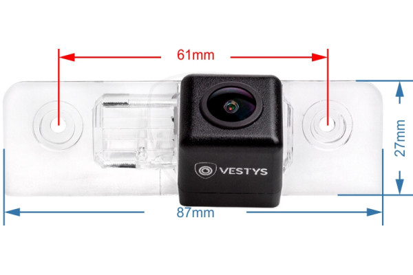 Achteruitrijcamera Škoda Octavia 2 en Roomster, 2004, 2005, 2006, 2007, 2008, 2009