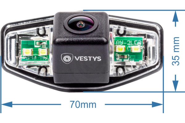 Afmetingen van de achteruitrijcamera voor Honda Accord en Civic 6 Afmetingen van de achteruitrijcamera voor Honda Accord en Civic 6
