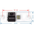 Achteruitrijcamera Hyundai Tucson, Kona, Accent, Elantra en andere 2004, 2005, 2006, 2007, 2008, 2009, 2010, 2011, 2012, 2013, 2014, 2015, 2016