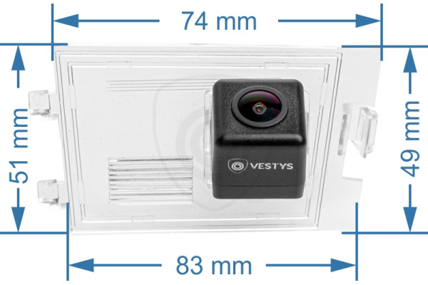 Afmetingen van de achteruitrijcamera voor Jeep Patriot en Compass Afmetingen van de achteruitrijcamera voor Jeep Patriot en Compass