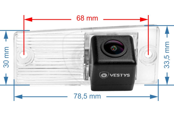 Afmetingen van de achteruitrijcamera voor KIA Cerato, Sorento Afmetingen van de achteruitrijcamera voor KIA Cerato, Sorento