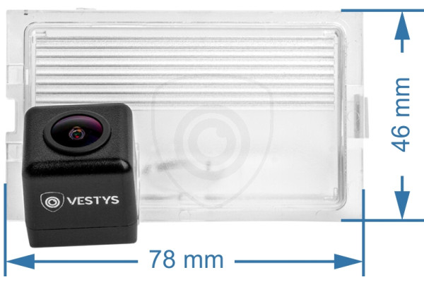 Afmetingen van de achteruitrijcamera voor Land Rover Freelander, Discovery en Range Rover Sport Afmetingen van de achteruitrijcamera voor Land Rover Freelander, Discovery en Range Rover Sport