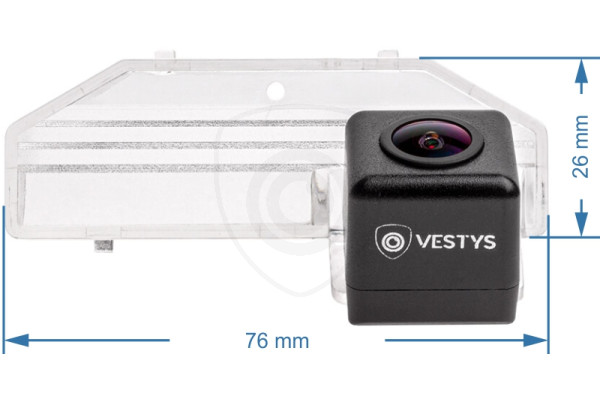 Afmetingen van de achteruitrijcamera voor Mazda 6 en RX-8 Afmetingen van de achteruitrijcamera voor Mazda 6 en RX-8