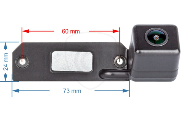 Afmetingen van de achteruitrijcamera voor VW Golf, Passat, Polo, EOS en andere Afmetingen van de achteruitrijcamera voor VW Golf, Passat, Polo, EOS en andere