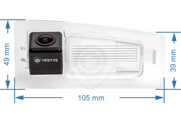 Afmetingen van de achteruitrijcamera voor Mazda 3 en CX3 Afmetingen van de achteruitrijcamera voor Mazda 3 en CX3
