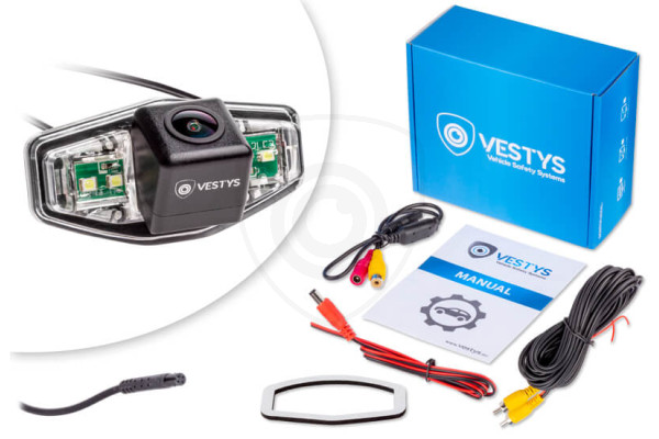 Inhoud van de verpakking van de achteruitrijcamera voor Honda Accord en Civic 6 Inhoud van de verpakking van de achteruitrijcamera voor Honda Accord en Civic 6