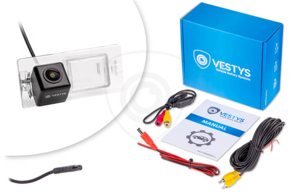 Inhoud van de verpakking van de achteruitrijcamera voor Fiat 500 en Freemont Inhoud van de verpakking van de achteruitrijcamera voor Fiat 500 en Freemont