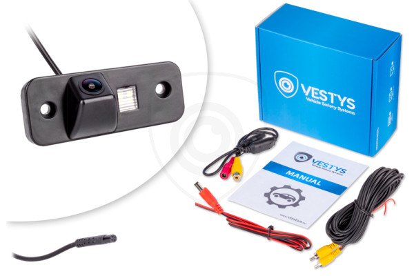 Inhoud van de verpakking van de Achteruitrijcamera voor Hyundai Santa Fe (2006 - 2012) Inhoud van de verpakking van de Achteruitrijcamera voor Hyundai Santa Fe (2006 - 2012)
