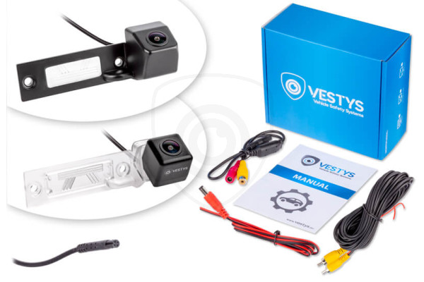 Inhoud van de verpakking van de achteruitrijcamera voor VW Golf, Jetta, Passat B5, B6 en andere Inhoud van de verpakking van de achteruitrijcamera voor VW Golf, Jetta, Passat B5, B6 en andere