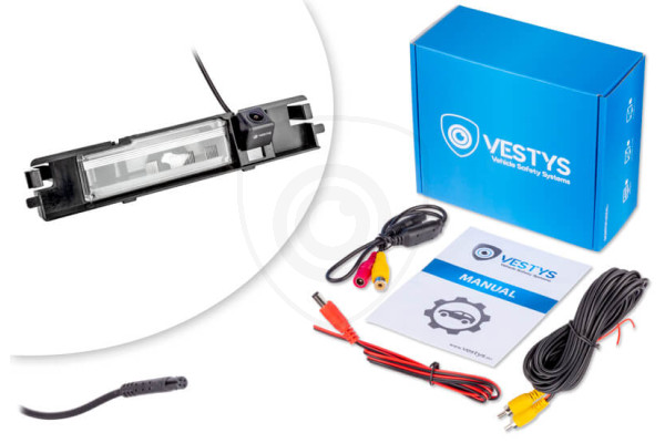 Inhoud van de verpakking van de Achteruitrijcamera voor Toyota Yaris 2 Inhoud van de verpakking van de Achteruitrijcamera voor Toyota Yaris 2