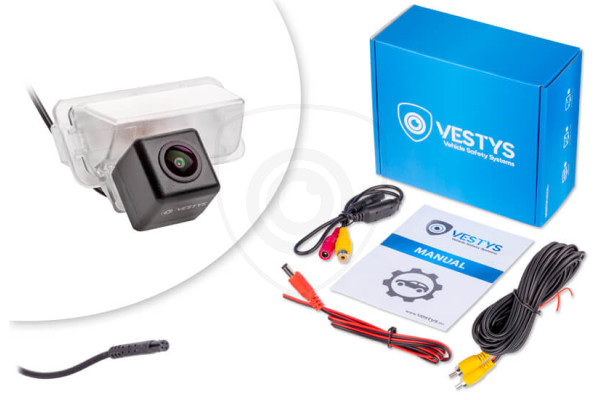Inhoud van de verpakking van de achteruitrijcamera voor Toyota Corolla, Avensis, Auris en andere Inhoud van de verpakking van de achteruitrijcamera voor Toyota Corolla, Avensis, Auris en andere