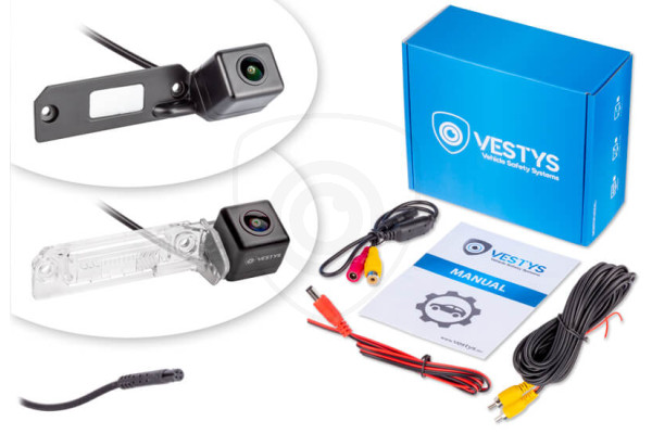 Inhoud van de verpakking van de achteruitrijcamera voor Seat Leon, Altea XL, Ibiza en Exeo Inhoud van de verpakking van de achteruitrijcamera voor Seat Leon, Altea XL, Ibiza en Exeo