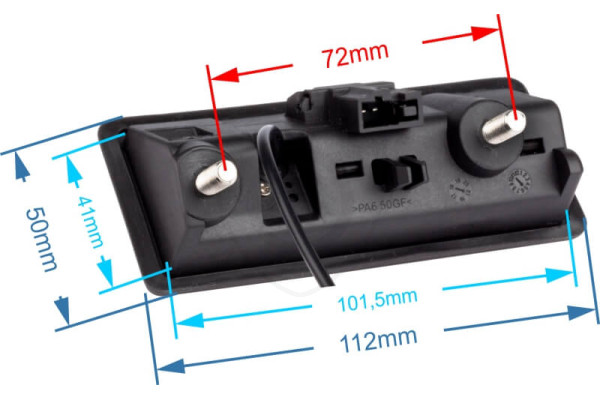 Achteruitrijcamera in de kofferbakgreep voor VW Passat, Tiguan, Golf en andere