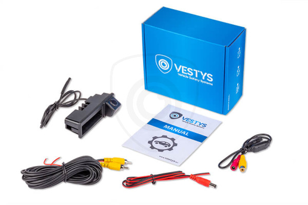 Inhoud van de verpakking - Achteruitrijcamera Audi Model 2 voor de handgreep van de achterklep, videokabel, aansluitingshandleiding, voedingskabel, adapter Inhoud van de verpakking - Achteruitrijcamera Audi Model 2 voor de handgreep van de achterklep, videokabel, aansluitingshandleiding, voedingskabel, adapter