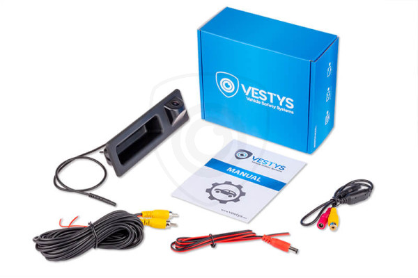 Inhoud van de verpakking - Achteruitrijcamera BMW Model 2 voor handgreep van de achterklep, videokabel, aansluitinstructies, voedingskabel, adapter Inhoud van de verpakking - Achteruitrijcamera BMW Model 2 voor handgreep van de achterklep, videokabel, aansluitinstructies, voedingskabel, adapter