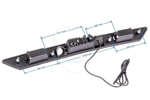 Achteruitrijcamera in de kofferbakgreep voor Audi A3, A4, A6, A8, Q7 2003, 2004, 2005, 2006, 2007, 2008, 2009, 2010, 2011, 2012, 2013, 2014, 2015, 2016, 2017, 2018, 2019