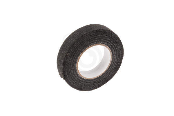 Zwarte textieltape voor elektrische installatie en bekabeling – 15 mm × 10 m
