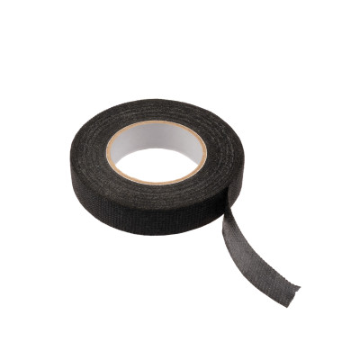 Zwarte textieltape voor elektrische installatie en bekabeling