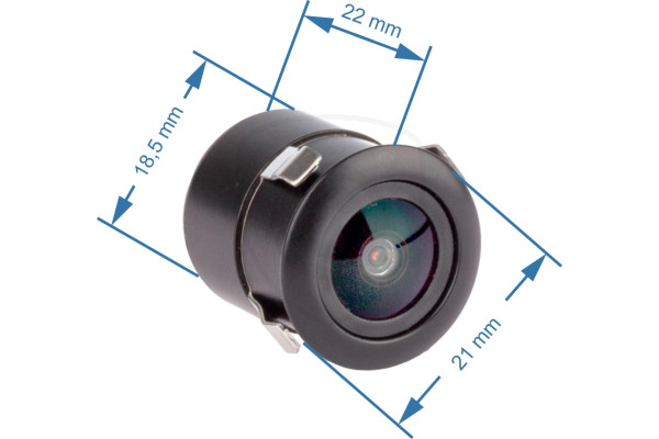 Verzonken achteruitrijcamera met boor afmetingen Verzonken achteruitrijcamera met boor afmetingen