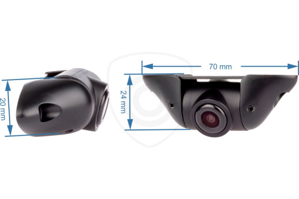 Afmetingen van de universele UNI-VAN MINI camera voor personenauto's en bestelwagens Afmetingen van de universele UNI-VAN MINI camera voor personenauto's en bestelwagens