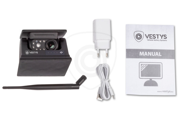 Achteruitrijcamera VESTYS Solar Mobil met WLAN-aansluiting op mobiele apparaten