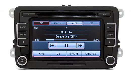 Monitor VW RCD510 en Škoda Bolero
