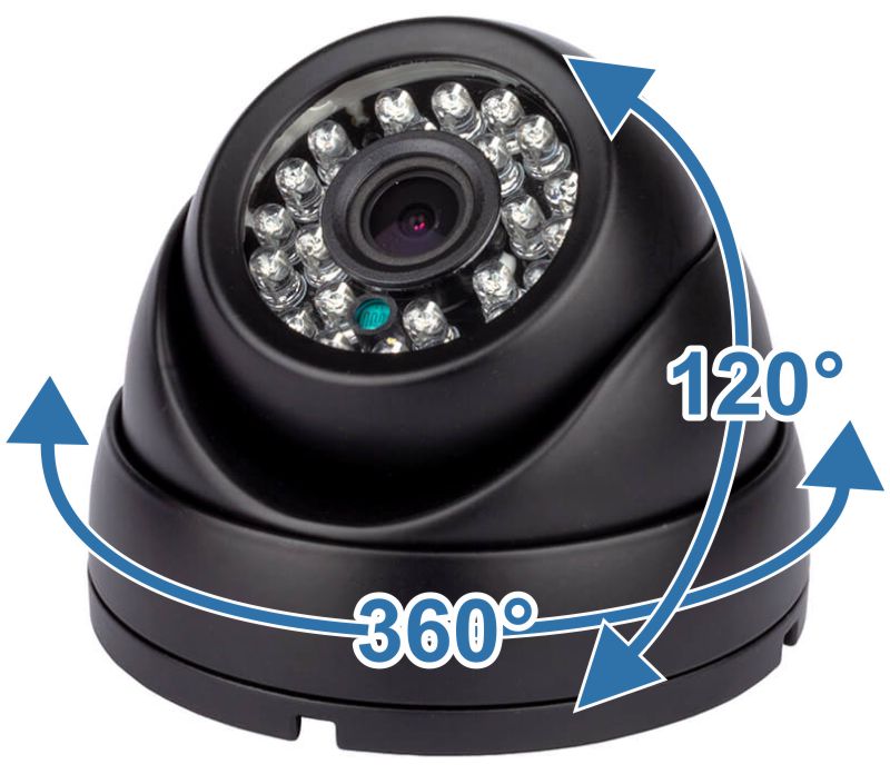 Achteruitrijcamera voor bus met instelbare kijkhoek Achteruitrijcamera voor bus met instelbare kijkhoek