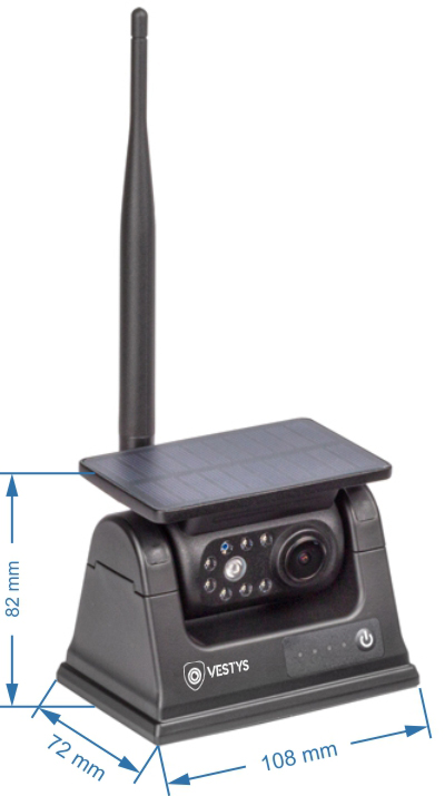 draadloze wifi-set achteruitrijcamera solar ahd afmetingen camera